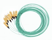 Pigtail SC, 50/125µm OM3, 2m, Easy Strip,Aqua,4buc