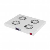 Placa 19” cu 4 ventilatoare, 1U, termostat digital, RAL7035