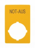Placa atentionare buton avarie 33x50mm german