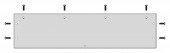 Placa de trecere plina tip K, decupare L520 A100mm