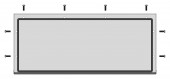 Placa de trecere plina tip L, decupare L520 A200mm