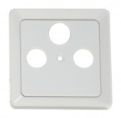 Placa fata priza antena cu bucsa tip F, alb