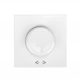 Placa frontala dimmer cu buton rotativ, alb