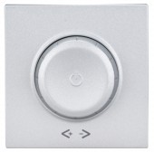 Placa frontala dimmer cu buton rotativ, argintiu