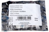 Placa frontala dimmer cu buton rotativ, argintiu