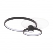 Plafoniera Horus LED 65W IP20, negru+auriu, Erste