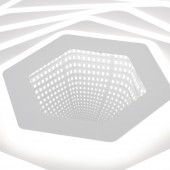 Plafoniera Infinity LED 112W 3CCT cu telecomanda, alb, Erste