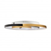 Plafoniera Trim 30W 42cm 3000-6500K, negru+auriu, Erste