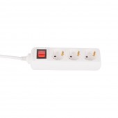 Prelungitor 3 prize cu întrerupator 3x1,5mm² 1,5m – HOMELIGHT
