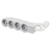 Prelungitor 4 prize Schuko 3x1,5mm² 1,5m alb-gri – LEGRAND | 694552