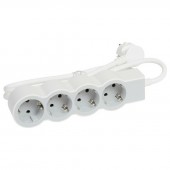 Prelungitor 4 prize Schuko 3x1,5mm² 1,5m alb-gri – LEGRAND | 694552