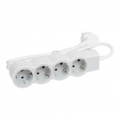 Prelungitor 4 prize Schuko 3x1,5mm² 3m alb-gri – LEGRAND | 694561
