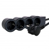 Prelungitor 4 prize Schuko 3x1,5mm² 3m negru – LEGRAND | 694562