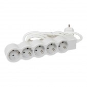 Prelungitor 5 prize Schuko 3x1,5mm² 1,5m alb-gri – LEGRAND | 694555