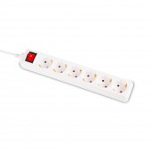 Prelungitor 6 prize cu întrerupator 3x1mm² 5m – INLET
