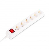 Prelungitor 6 prize cu întrerupator 3x1mm² 5m – INLET