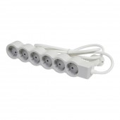 Prelungitor 6 prize Schuko 3x1,5mm² 1,5m alb-gri – LEGRAND | 694557