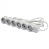 Prelungitor 6 prize Schuko 3x1,5mm² 5m alb-gri – LEGRAND | 694572