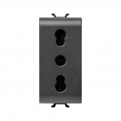 Priza 1M 2P+E 16A negru Chorus – GEWISS | GW12203