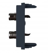 Priza audio 1M 2xRCA, negru