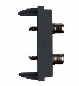 Priza audio 1M 2xRCA, negru