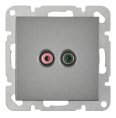 Priza audio Cinch, antracit
