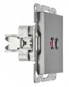 Priza audio Cinch, antracit