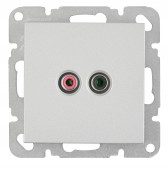 Priza audio Cinch, argintie