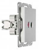 Priza audio Cinch, argintie