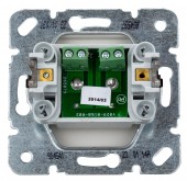 Priza audio Cinch, cleme cu surub, argintiu