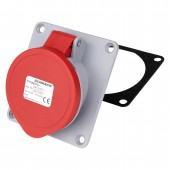 Priza CEE montaj pe panou, 5 poli, 16A 400V IP44, unghi 15°