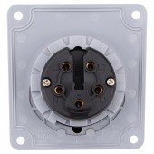 Priza CEE montaj pe panou, 5 poli, 16A 400V IP44, unghi 15°