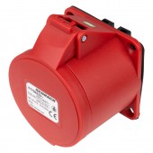 Priza CEE montaj pe panou, 5 poli, 32A 400V IP44, dreapta