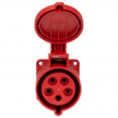 Priza CEE montaj pe panou, 5 poli, 32A 400V IP44, dreapta