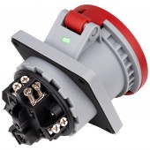Priza CEE montaj pe panou, 5 poli, 63A 400V IP44, unghi 15°