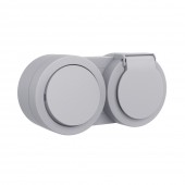 Priza cu capac+întrerupator aplicat 16A IP54 gri Xone - OVIVO | 406-240000-923