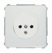 Priza cu pin central de protectie, alb