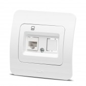 Priza date 1xRJ45 Cat6e alb Jazz - ELBI