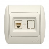 Priza date 1xRJ45 Cat6e alb Zirve - ELBI