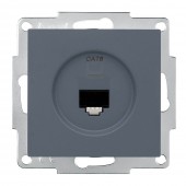 Priza date 1xRJ45 Cat6e gri grafit Vesna - LEZARD