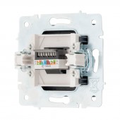 Priza date 1xRJ45 Cat6e gri grafit Vesna - LEZARD