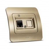 Priza date 1xRJ45 Cat6e titan Jazz - ELBI