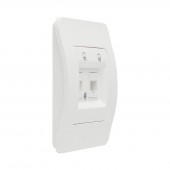 Priza date 2xRJ45 Cat6e alb mat Jazz - ELBI