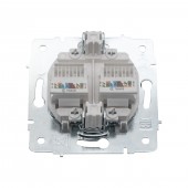 Priza date 2xRJ45 Cat6e alb Vesna - LEZARD