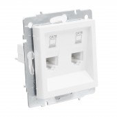Priza date 2xRJ45 Cat6e alb Vesna - LEZARD