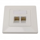 Priza date Cat6, ecranat, 2xRJ45, 10GB Class Ea