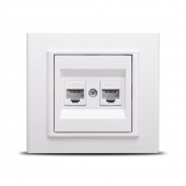 Priza date RJ45 alb Mina - OVIVO | 401-010300-230