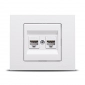Priza date RJ45 Cat6 alb Grano - OVIVO | 400-010300-230