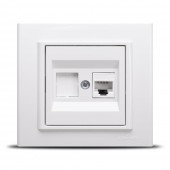 Priza date RJ45 Cat6 alb Mina - OVIVO | 401-010300-229