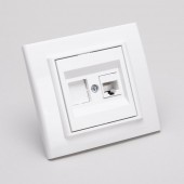 Priza date RJ45 Cat6 alb Mina - OVIVO | 401-010300-229